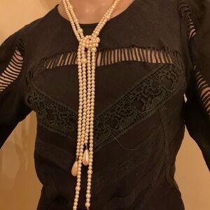 Pearl Necklace, Earrings, and Bracelet